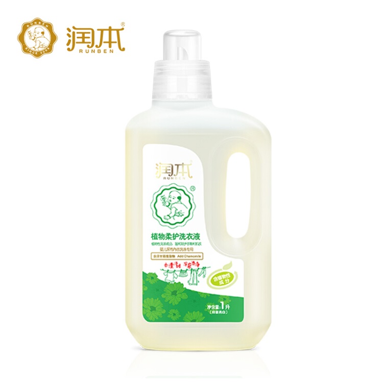 润本 植物柔护洗衣液 1L*6瓶