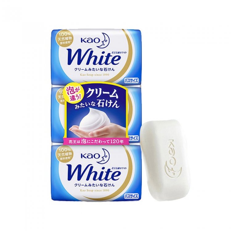 花王 泡沫保湿牛奶沐浴香皂 130g*3块（2组装）