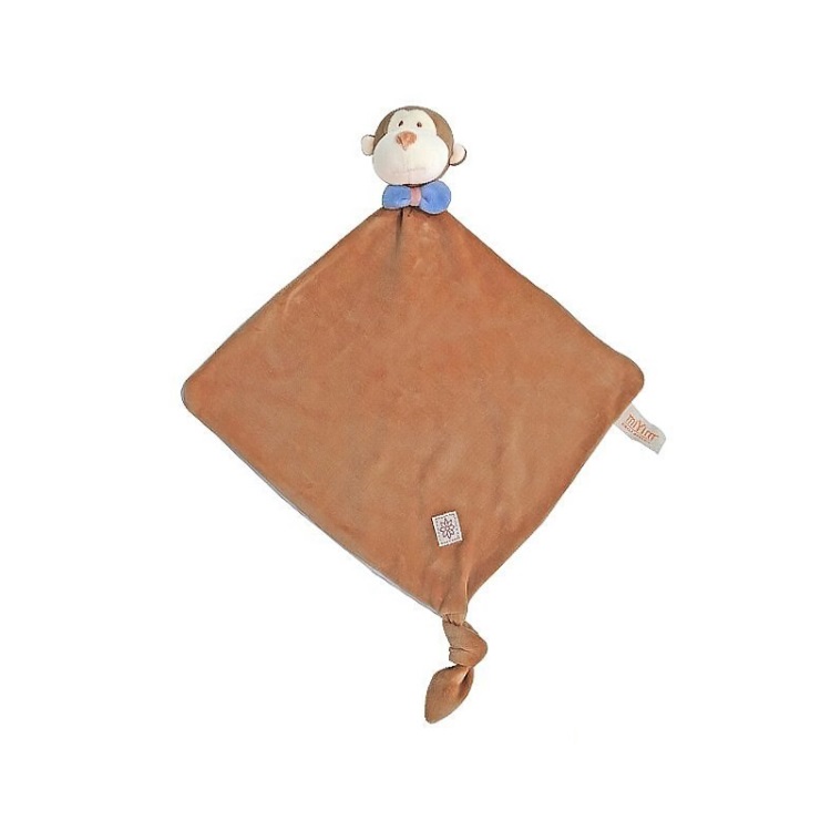 miYim 新生儿有机棉安抚巾  猴子（棕色）
