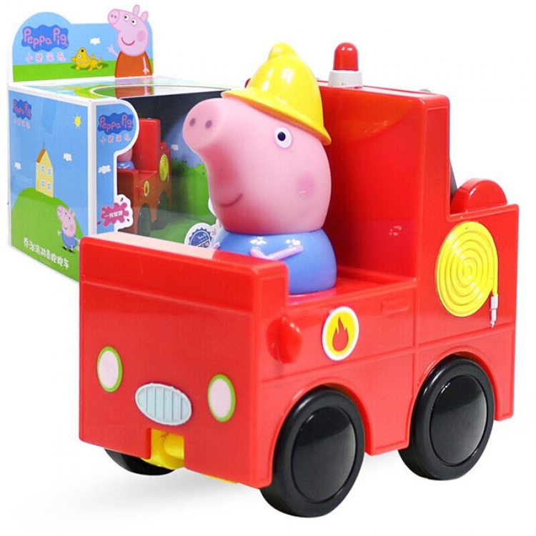 奥迪双钻 小猪佩奇玩具 乔治跑跑车  2台