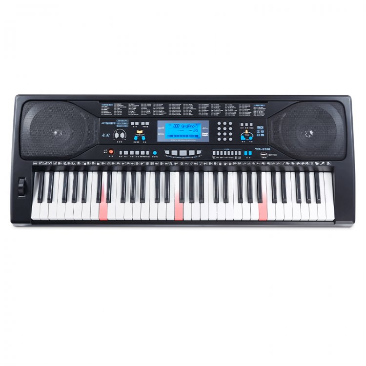 永美 智能APP发光键 61键教学电子琴 YM-9100