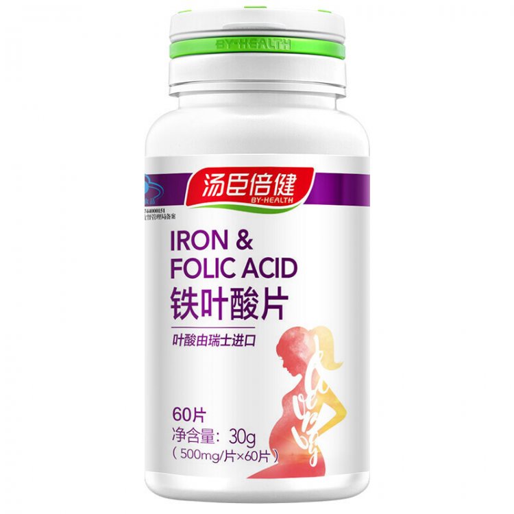 汤臣倍健铁叶酸片 500mg*60片/瓶