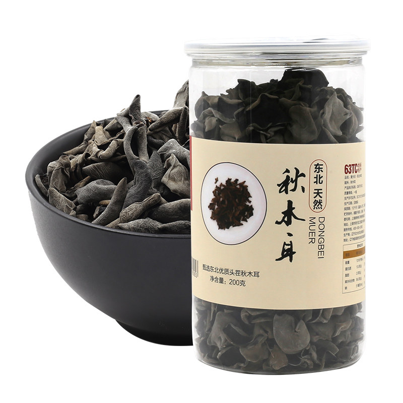 黄大壮东北头茬秋木耳  200g/罐