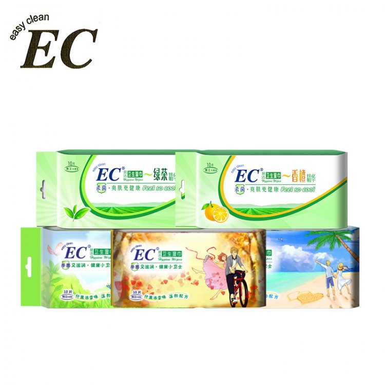 EC 杀菌消毒湿巾小包便携10片*12包