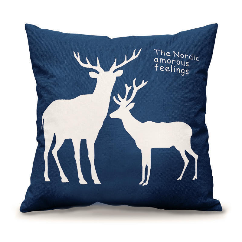 佳佰 卡通亚麻风格抱枕45*45cm