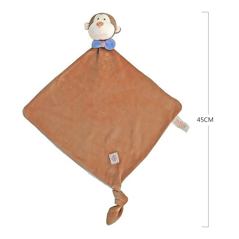 miYim 新生儿有机棉安抚巾  猴子（棕色）