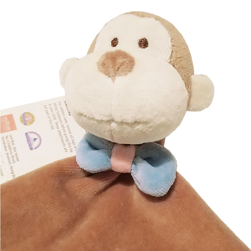 miYim 新生儿有机棉安抚巾  猴子（棕色）