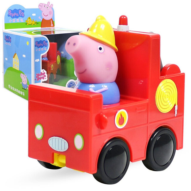 奥迪双钻 小猪佩奇玩具 乔治跑跑车  2台