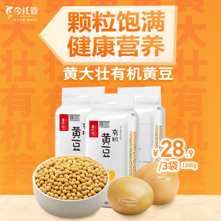 黄大壮有机黄豆 400g*3袋