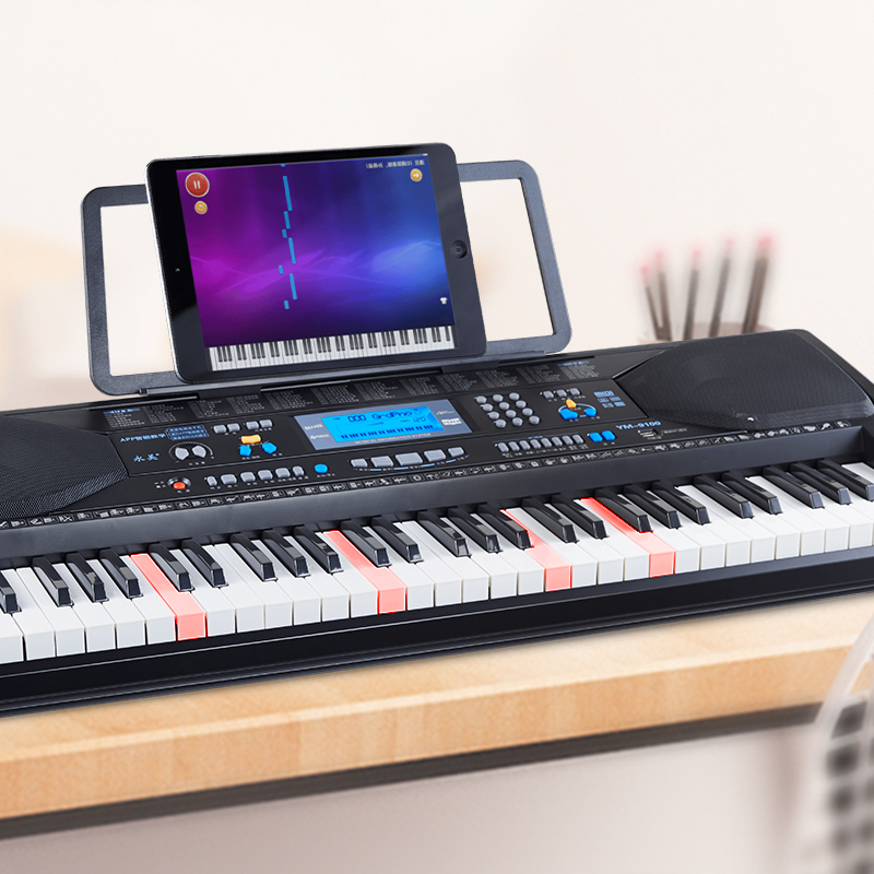 永美 智能APP发光键 61键教学电子琴 YM-9100